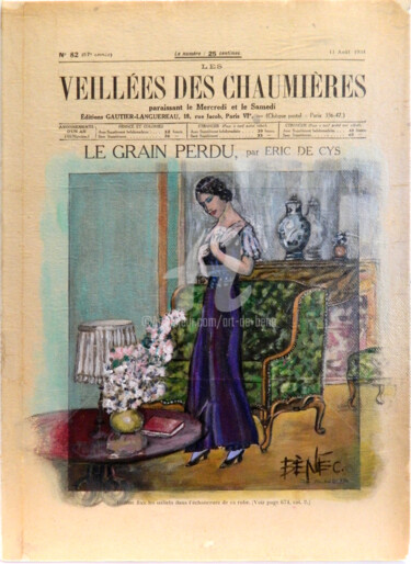 Painting titled ""Hélène fixa les oe…" by L'Art De Béné, Original Artwork