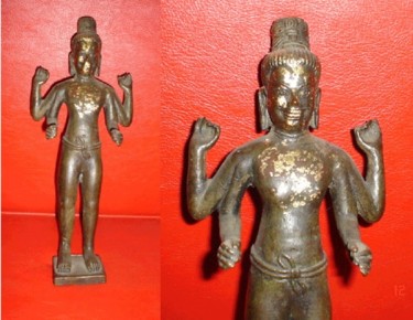 Sculpture titled "Bronze, Statue of S…" by Art Deco Chiangmai Thailand Odyaiphsaal Etch, Original Artwork