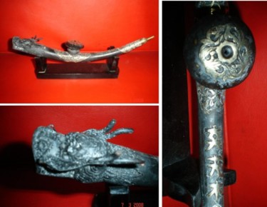 Painting titled "DRAGON PIPE made of…" by Art Deco Chiangmai Thailand Odyaiphsaal Etch, Original Artwork