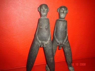 Sculpture titled "A pair of AKHA stat…" by Art Deco Chiangmai Thailand Odyaiphsaal Etch, Original Artwork