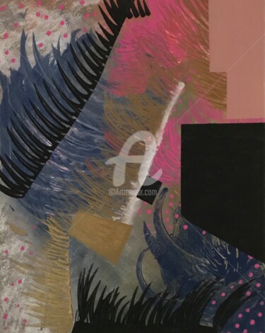 Malarstwo zatytułowany „Premier” autorstwa Art Démétré, Oryginalna praca, Akryl Zamontowany na Drewniana rama noszy