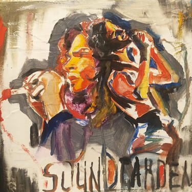 「Sound Garden」というタイトルの絵画 Art Demiurgeによって, オリジナルのアートワーク, オイル ウッドストレッチャーフレームにマウント