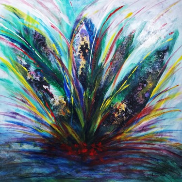 Painting titled "EXPLOSION" by Giorgos Mourouzis, Original Artwork, Acrylic Mounted on Wood Stretcher frame
