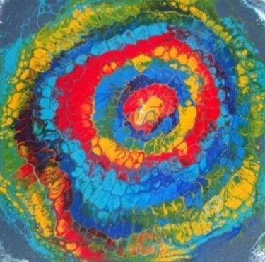 Painting titled "Furacão de cores" by Art Estanislau, Original Artwork, Acrylic