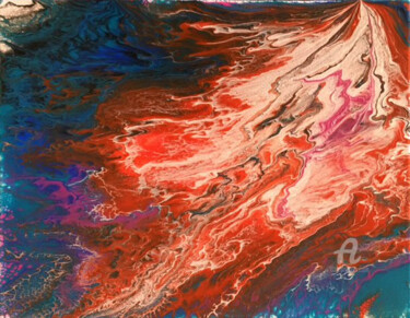 Pintura titulada "A Lava e o Mar" por Art Estanislau, Obra de arte original, Acrílico