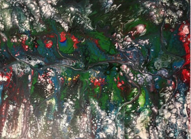 Painting titled "Árvore de Natal" by Art Estanislau, Original Artwork, Acrylic