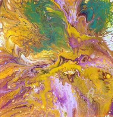 Peinture intitulée "O Amarelo" par Art Estanislau, Œuvre d'art originale, Acrylique