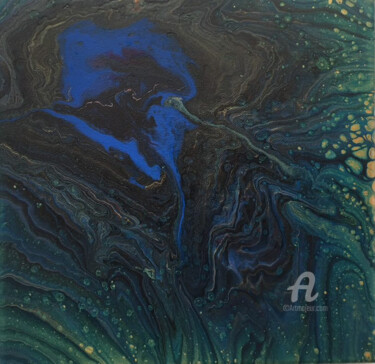 Peinture intitulée "Lagoa Azul" par Art Estanislau, Œuvre d'art originale, Acrylique