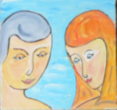 Peinture intitulée "Adam et Eve N°2" par Jacques Bonjour, Œuvre d'art originale, Autre
