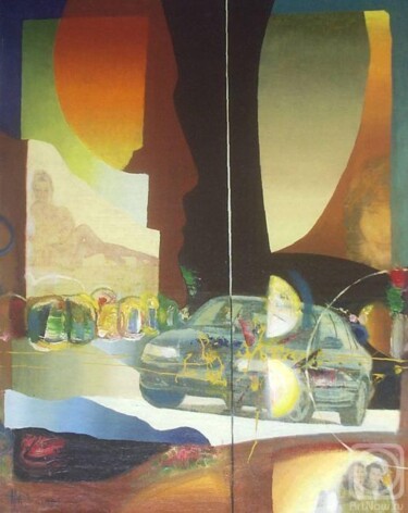 Картина под названием "Встреча" - Art From Mantulin, Подлинное произведение искусства, Масло