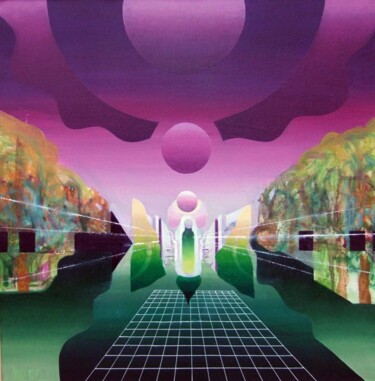Картина под названием "UFO" - Art From Mantulin, Подлинное произведение искусства