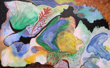 Pintura titulada "Abstract painting o…" por Sandra Turk, Obra de arte original, Acrílico