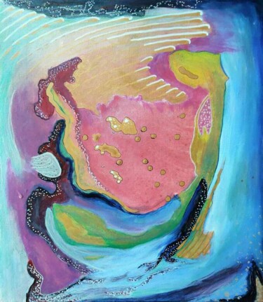 Painting titled "Modern painting on…" by Sandra Turk, Original Artwork, Acrylic