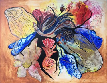 Картина под названием "Modern painting on…" - Sandra Turk, Подлинное произведение искусства, Акрил