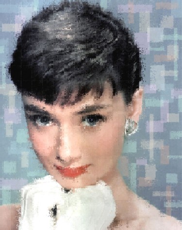 Arts numériques intitulée "Audrey" par Art Grafts, Œuvre d'art originale, Collages