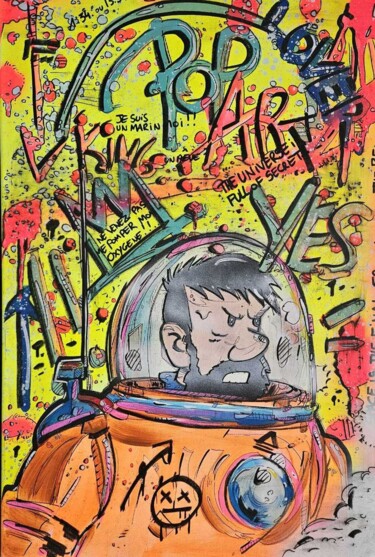 Painting titled "Objectif popart 1/2" by Art Hugo, Original Artwork, Acrylic Mounted on Wood Stretcher frame