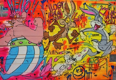 Картина под названием "RUN BABY RUN" - Art Hugo, Подлинное произведение искусства, Акрил