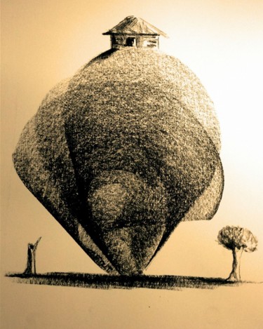 Dibujo titulada "Doble instancia del…" por Ifrit, Obra de arte original, Carbón