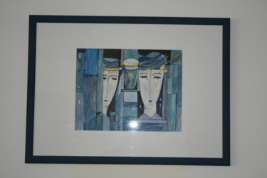 Malerei mit dem Titel "Masken Bild" von Art La Chapelle, Original-Kunstwerk