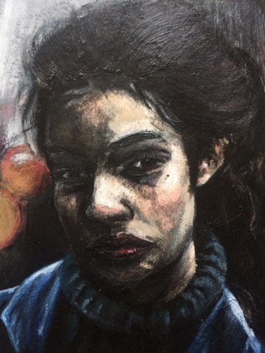 Painting titled "chica.jpg" by Laya Garcia, Original Artwork, Acrylic