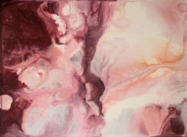 Painting titled "Crimson rivers/ 55/…" by Elizaveta Tarasova, Original Artwork, Acrylic