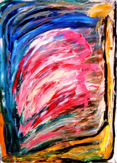 Peinture intitulée "Le déchirement" par Madi, Œuvre d'art originale, Huile