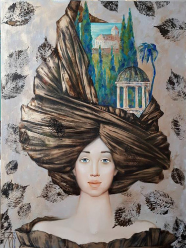 Картина под названием "Ventimiglia Gardes" - Maria Aristova, Подлинное произведение искусства, Масло Установлен на Деревянна…