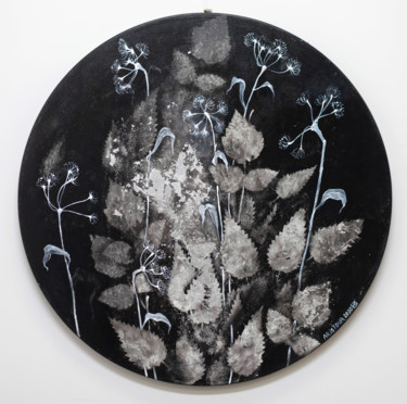 Malerei mit dem Titel "Herbal motifs 2" von Maria Aristova, Original-Kunstwerk, Acryl Auf Keilrahmen aus Holz montiert