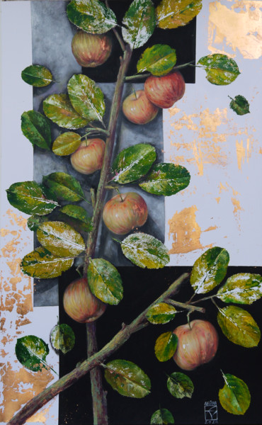 「Apple orchard」というタイトルの絵画 Maria Aristovaによって, オリジナルのアートワーク, アクリル