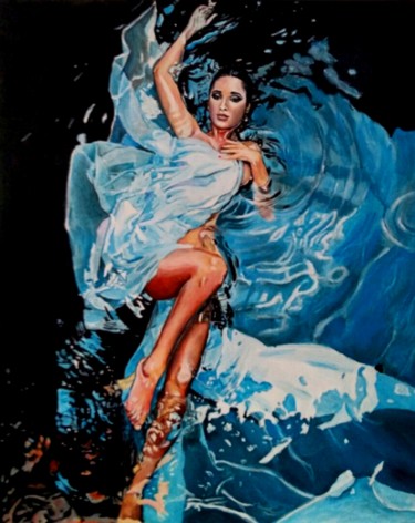 Пробуждение Амфитриты Pintura titulada "Пробуждение Амфитри…" por Антонина Мудрова, Obra de arte original, Acrílico