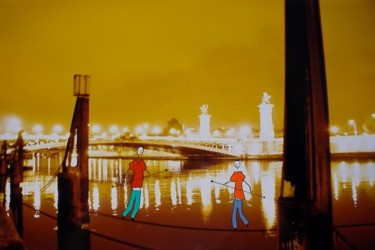 Arts numériques intitulée "Dans la nuit" par Mika, Œuvre d'art originale