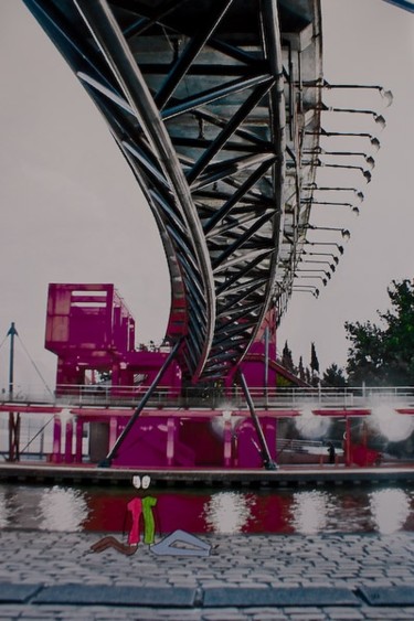 Arts numériques intitulée "The suspension brid…" par Mika, Œuvre d'art originale