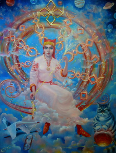 Картина под названием ""Макошь - Богиня Су…" - Sergey Mogilevskiy (Mogellan), Подлинное произведение искусства, Масло