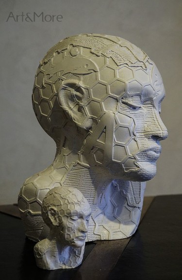 Sculpture titled "The Hexagon" by Zeynep Di̇Dem Bardakci, Original Artwork, Casting