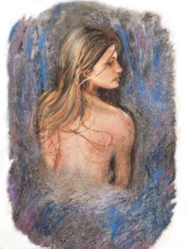 Картина под названием "Девушка" - Владимир Ковалев, Подлинное произведение искусства, Пастель