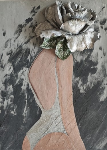 Скульптура под названием "Девушка-Роза" - Анна Павлова, Подлинное произведение искусства, Акрил
