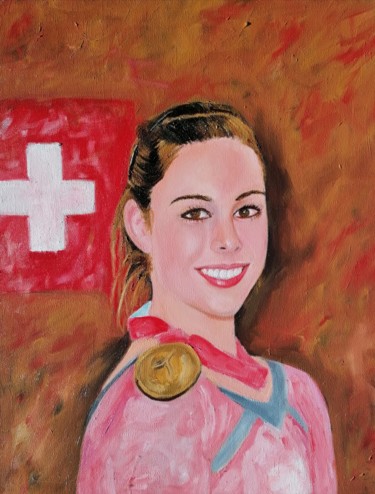 Painting titled "Giulia" by Petar Šibenik, Original Artwork, Oil