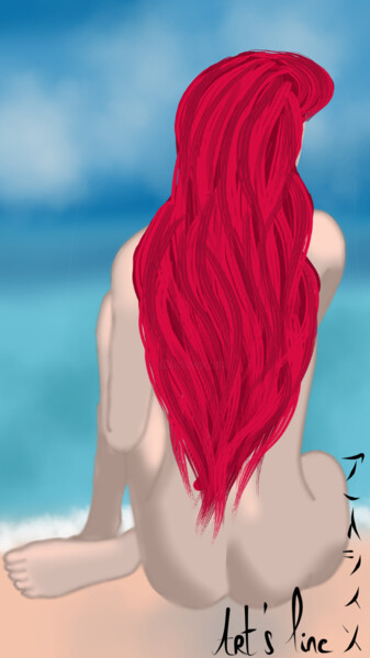 数字艺术 标题为“Ariel” 由Art'S Line, 原创艺术品, 数字油画