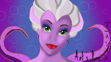 Digital Arts titled "Ursula pauvre âme e…" by Art'S Line, Original Artwork, Digital Painting