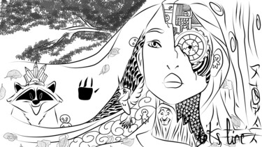 "Pocahontas revisitée" başlıklı Dijital Sanat Art'S Line tarafından, Orijinal sanat, Dijital Resim