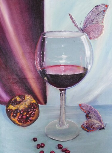 Pintura titulada "Гранатовое вино" por Andrei Stepanov, Obra de arte original, Oleo