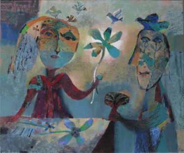 Malarstwo zatytułowany „Икебана” autorstwa Иван Семилетов, Oryginalna praca, Olej