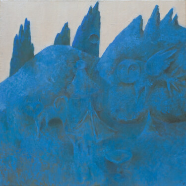 Pittura intitolato "Turquoise city" da Ivan Semiletov, Opera d'arte originale, Olio