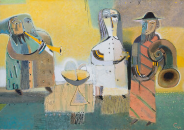 Malerei mit dem Titel "Quartet" von Ivan Semiletov, Original-Kunstwerk, Öl