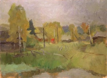 Painting titled "Autumn." by Eugenie Sizov, Original Artwork, Oil