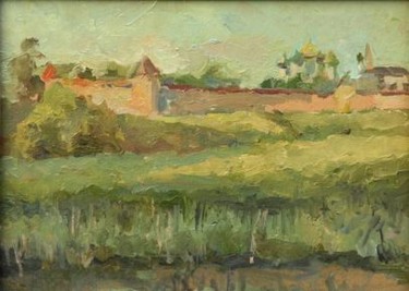 Painting titled "Suzdal. Kremlin." by Eugenie Sizov, Original Artwork, Oil