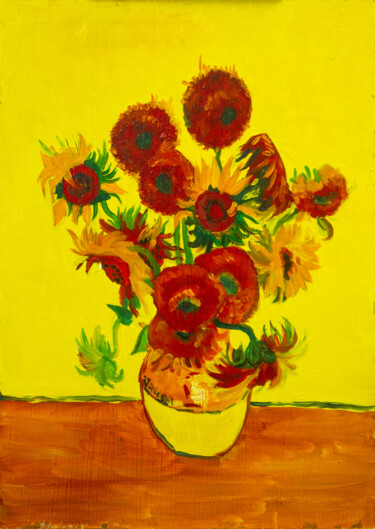 Sunflowers Painting titled "Sunflowers" by Ольга Смирнова, Original Art, Oil