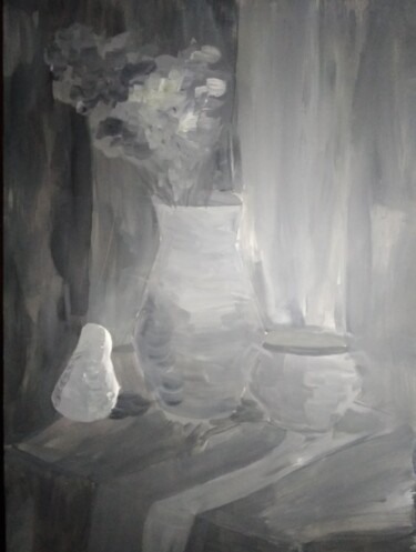 Malarstwo zatytułowany „черно-белый натюрмо…” autorstwa Art-Teodora, Oryginalna praca, Gwasz