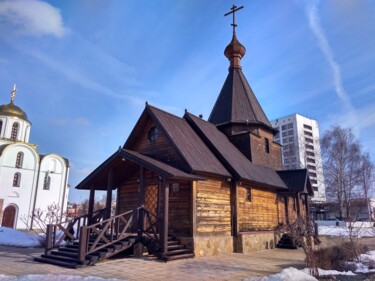 Fotografie mit dem Titel "wooden-chapel / 2" von Art-Teodora, Original-Kunstwerk, Digitale Fotografie