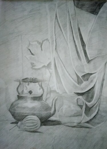 Рисунок под названием "Рисунок Натюрморт с…" - Art-Teodora, Подлинное произведение искусства, Карандаш